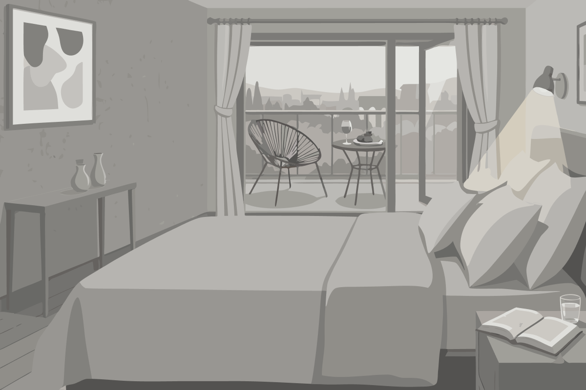 Chambre Quadruple Économique avec Salle de Bains Commune